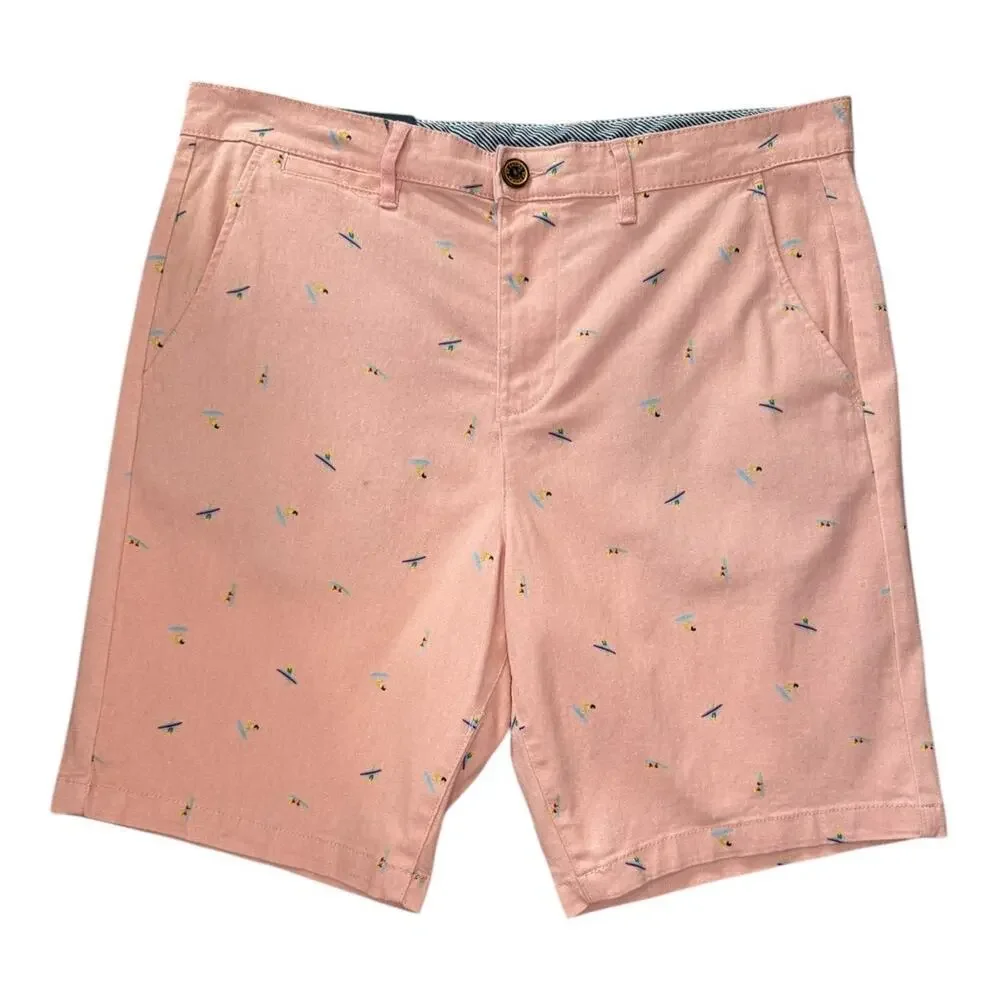 NEW JACHS NY Men's Bleecker Chino Shorts‎ Size 33 Pink Casual Summer Solid NWT